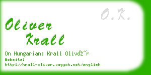 oliver krall business card